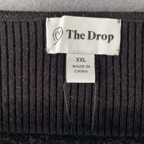 The Drop Womens Sz XXL Maxine Short-Sleeve Square-Neck Button-Front Rib Cardigan - Picture 4 of 7